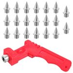 ZYBHMJE 20 Pcs 1/4inch Track Spikes with Spike Wrench Stainless Steel Replacement for Sports Shoes Long Jump Track and Field Sprint