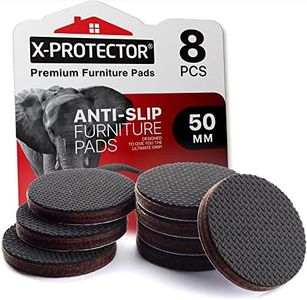 Non-Slip Furniture Grippers X-PROTECTOR 8 pcs - Premium 50 mm Furniture Pads - Best Self-Adhesive Rubber Feet for Furniture Feet - Ideal Non-Skid Furniture Floor Protectors to Keep Furniture in Place!