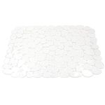 Top-spring Kitchen Sink Protector Mat Pebble Drainer Mat 30 * 40cm (Clear)