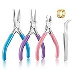 Heyu-Lotus Jewellery Pliers Tools Set, DIY Handmade Crafts Set with Tweezers and Jump Ring Opener for Jewellery Making and Repairing