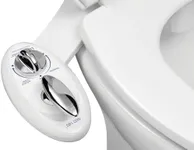 LUXE Bidet NEO 180 - Self-Cleaning, Dual Nozzle, Non-Electric Bidet Attachment for Toilet Seat, Adjustable Water Pressure, Rear and Feminine Wash, Lever Control (White)