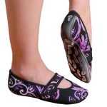 Nufoot Betsy Lou Indoor Womens Shoes Slipper, Paisley, Large