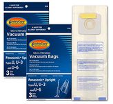 6 Panasonic U, U-3 & U-6 Upright Vacuum Cleaner Bags, MC-V145M, MC-115P, MC-V5000 Thru MC-V5099, MC-V7300 Thru MC-V7399, MC-V6200 Thru MC-V6299