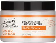 Carol's Daughter Coco Creme Coil Enhancing Moisture Butter, with Coconut Oil and Mango Butter, for Very Dry Curly Hair, Paraben and Silicone Free, 12 oz