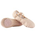 TETSUO Girls Ballet Shoes, Indoor Dance Flats Slippers for Kids, Toddlers Dancing, Yoga Soft