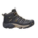 KEEN Utility Men’s CSA Lansing Mid Steel Toe Waterproof Work Boots Construction Boot, Raven/Tawny Olive, 7 2E (Wide) US