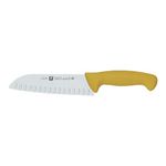 ZWILLING Twin Master 7" Santoku Knife with Granton Edge | 57 Rockwell Hardness | Ergonomic Non-Slip Synthetic Resin Yellow Handles with Enclosed Tang | Made in Spain