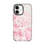 CASETiFY Clear iPhone 16 Case [Not Yellowing / 6.6 ft. 3X Military Grade Drop Protection/Compatible with Magsafe] - Spring Blossoms - Clear