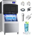 GDNWDEDI Commercial Ice Maker Machine 1,000LBS/24H, 640LBS Storage