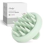 Sndyi Silicone Scalp Massager Shampoo Brush, Scalp Brush for Hair Growth and Head Massage, Scalp Scrubber/Exfoliator for Dandruff Removal, Silicone Hair Scalp Massager, Wet & Dry Use, Fir Green