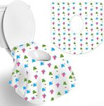 Toilet Seat Covers Disposable 50 Pack, Large Waterproof Potty Covers for Toddlers, Kids, and Adults, Portable Disposable Toilet Seat Covers for Travel, Potty Training, Public Toilet (Frog)