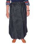 Goodluck Womens Nylon Maxi Skirt For Rainywear (Black) - Xl