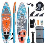 UPWELL 10’6”Inflatable Stand Up Paddle Board with Kayak Seat, Premium SUP Modular Paddle Boards for Adults, Blow up Paddle Boards 6” Thick, Cosmos