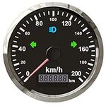 ELING Universal GPS Speedometer 0-200km/h for Car Motorcycle ATV UTV Mileage Resetable 3 3/8" 9-32V with Backlight