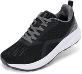 BRONAX Womens Wide Width Running Shoes Comfortable Sports Tennis Runny Size 11w with Arch Support Gym Jogging Athletic Sneakers Female Footwear for Ladies Black 43