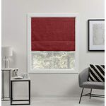 Exclusive Home Curtains Total Blackout Roman Shade, Polyester, Red, 27" W X 64" H