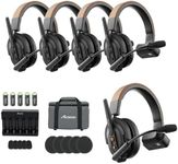 Accsoon Como SE Wireless Intercom Headset System Full-Duplex 2.4GHZ 400M/1312FT Range 30H, 5 Person Team Communication Headset Intercom with Noise Cancellation for Live Streaming Movie Shoot Talk