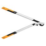 Fiskars PowerGear X Loppers Bypass L LX98, Fresh Wood Cutter with Sharp Blades, size L, Non-stick coating, Cutting diameter: 5 cm, Hardened steel, Length: 80 cm, Black/Orange, 1020188