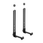 PROLEGEND® PL-SM500 Universal Sound Bar Mount Bracket for Mounting Above or Under TV with Non-Slip Base Holder Extends 1.6 to 7.2 inch, up to 33 15Kg Soundbar, Black Color.