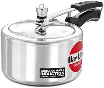 Hawkins Classic Induction Compatible Wide Pressure Cooker, 3 Litre Capacity