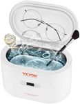 VEVOR Jewelry Cleaner Ultrasonic Machine, Ultrasonic Cleaner Machine Portable 22oz (650ml) with 5 Digital Timer, Sonic Jewelry Cleaner with 2 Cleaning Baskets for Eyeglasses, Watches, Dentures, Rings