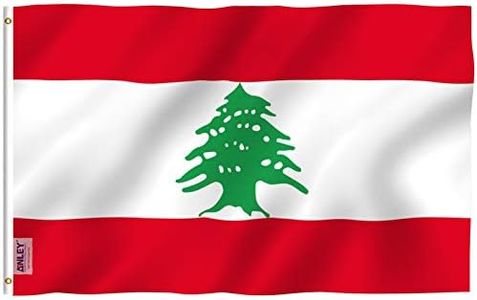 ANLEY Fly Breeze 3x5 Feet Lebanon Flag - Vivid Color and UV Fade Resistant - Canvas Header and Double Stitched - The Lebanese Republic Flags Polyester with Brass Grommets 3 X 5 Ft