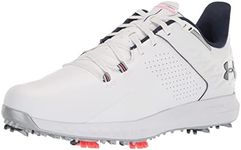 Under Armour Men's HOVR Drive 2 Golf Shoe, White (100)/Academy Blue Blue, 9 UK Wide