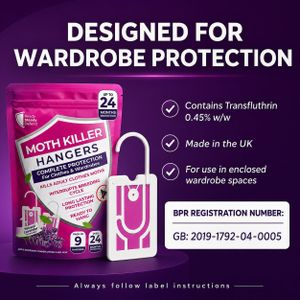 9-Pack Clothes Moth Killer Hangers – Lavender Scent, Wardrobe Protection, 3-Month