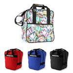 1 Ball Bowling Bag - Pro Bowl Basic Single Tote - Bowling Bag for Ball Shoes - Portable Slim - Padded Ball Plate - Lightweight Bowling Bag with Carry Handles - Bag Men Women Children - Euro