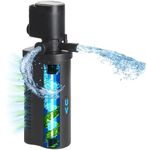 Tararium 600L/H 4-in-1 Submersible Aquarium Filter with UV Light – Internal Water Pump & Clarifier for 40-150L Fish Tanks – Silent Operation for Betta, Turtle, Freshwater & Saltwater
