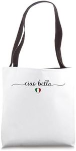 Ciao Bella Italian Flag Heart Design Italy Souvenir Tote Bag