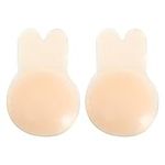 HSAJS Strapless Bra Freedom Bra Stick On Bra Adhesive Bra Silicone Invisible Backless Push Up Bra Sticky Comfortable Cup Bra Covers Reusable Sticky Bra for Swimsuit Women (1-Pairs)