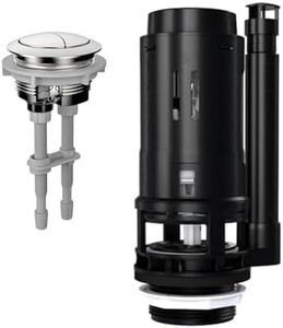 R&T A2422M 3" Dual Flush Valve with Push Button Dual Flush Toilet Repair Kit Toilet Tank Parts Replacement for 2-piece Toilet
