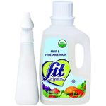 Fit Organic Fruit & Vegetable Wash - 12oz spray bottle with 32oz refill bottle