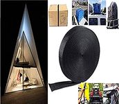 DIY Crafts 5 Meter, 2" inch, Black, Nylon Strapping Webbing Material 2" inch, Black, Heavy Climbing Flat Strap UV Resistant Fabric Web for Bags Backpacks Belts Harnesses (5 Meter, 2" inch, Black)