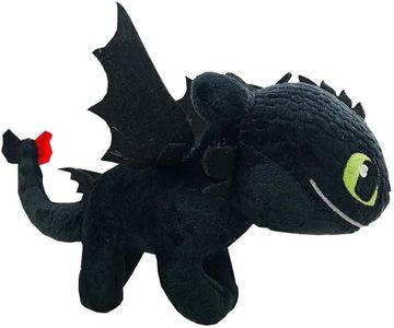 Play by Play HTTYD Dragons, como Entrenar a tu dragón - Peluche Desdentado (Toothless) Color Negro Calidad Super Soft 20cm (30cm Cola incluida) - 760017911