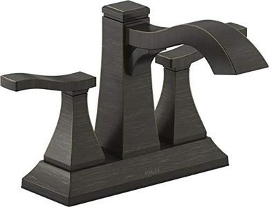 KOHLER 4 IN CENTERSET 2-HANDLE BATHROOM FAUCET IN OIL-RUBBED BRONZE