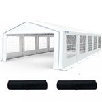 Quictent Marquee Party Tent Heavy Duty Upgraded Galvanized Gazebo Wedding Canopy Carport Shelter with Carry Bags (20'x32', White)