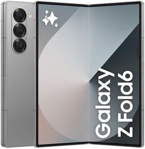 Samsung Galaxy Z Fold6 AI Smartphone, Unlocked Android Smartphone, 256GB Storage, 50 MP Camera, Big Screen, Long Battery Life, Silver Shadow, 3 Year Manufacturer Extended Warranty (UK Version)