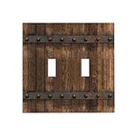 Rustic Farmhouse Brown Wood Double 