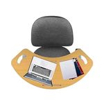 Wood Curved Lap Desk Table Tray with Handles for Laptop, Keyboard Lap Tray for Laptop, Computer Mouse, Pre Laminated Wooden Pad Use on Chair & Bed as Study Pad or Writing Pad.