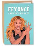 Sleazy Greetings Funny Engagement Card For Friend | Feyoncé OMG He Put A Ring on It Cute Engagement Card