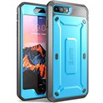 SUPCASE Unicorn Beetle Pro Series Phone Case Designed for Iphone 8 Plus, with Built-In Screen Protector Full-Body Rugged Holster Case for Apple Iphone 7 Plus 2016/ Iphone 8 Plus 2017 Release (Blue)