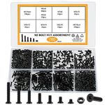 Laptop Computer Screws, 780 Pcs M3 Countersunk Head Flat Head Phillips Screws, SSD Electronic Notebook Repair Replacement Fastener Screws with Hex Nuts for Electronic, Computer, PC