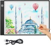 AUAUY A3 LED Light Pad for Diamond Painting, 3 Levels Adjustable Brightness Light Box Drawing Board, Diamond Drawing Art Light Board,Stepless Dimmable Brightness Tracing Light Pad, USB Powered
