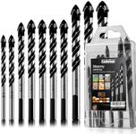 Luckyway 10-Piece 1/8"-1/2" Professional Masonry Drill Bit Set Concrete Drill Bit Set for Glass, Brick, Plastic, Cement, Wood, Tile with Tungsten Carbide tip