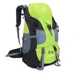 RuRu Monkey 50 Liter Hiking Backpack Daypack for Outdoor Camping Traveling, Green