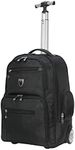 ARIANA Wheeled Backpack Trolley Laptop Rucksack Cabin Hand Luggage Camping Hiking Travel Bag - RT633 (Black)
