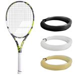 Babolat Pure Aero Lite Tennis Racquet (4 1/8" Grip) - Strung with 16g White Babolat Syn Gut at Mid-Range Tension