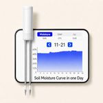 Leave in Soil Moisture Meter, Long Term in Soil Monitoring, Soil Temperature, Sunlight Level Indicator (Full Sun/Partial Sun/Partial Shade/Shade), Indoor Outdoor Garden
